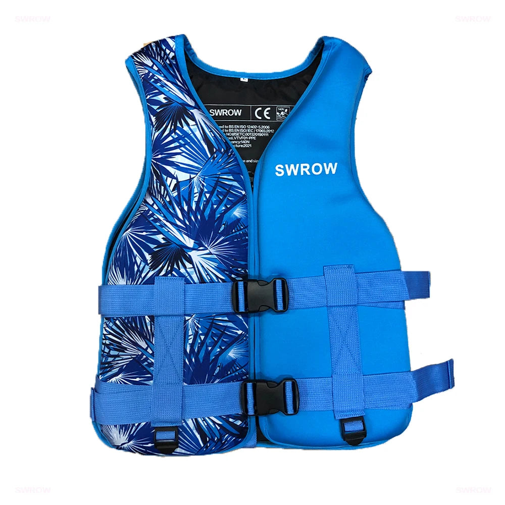 Neoprēna glābšanas veste pieaugušajiem bērniem Jauna ūdens sporta peldspējas veste Glābšanas veste Peldēšanai Laivošanai Slēpošanai Braukšanas veste Drifta veste