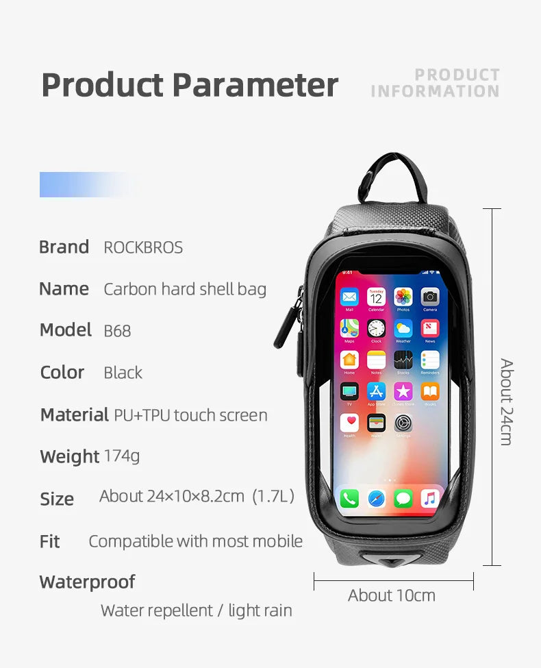 ROCKBROS Bicycle Bag Waterproof Touch Screen Cycling Bag