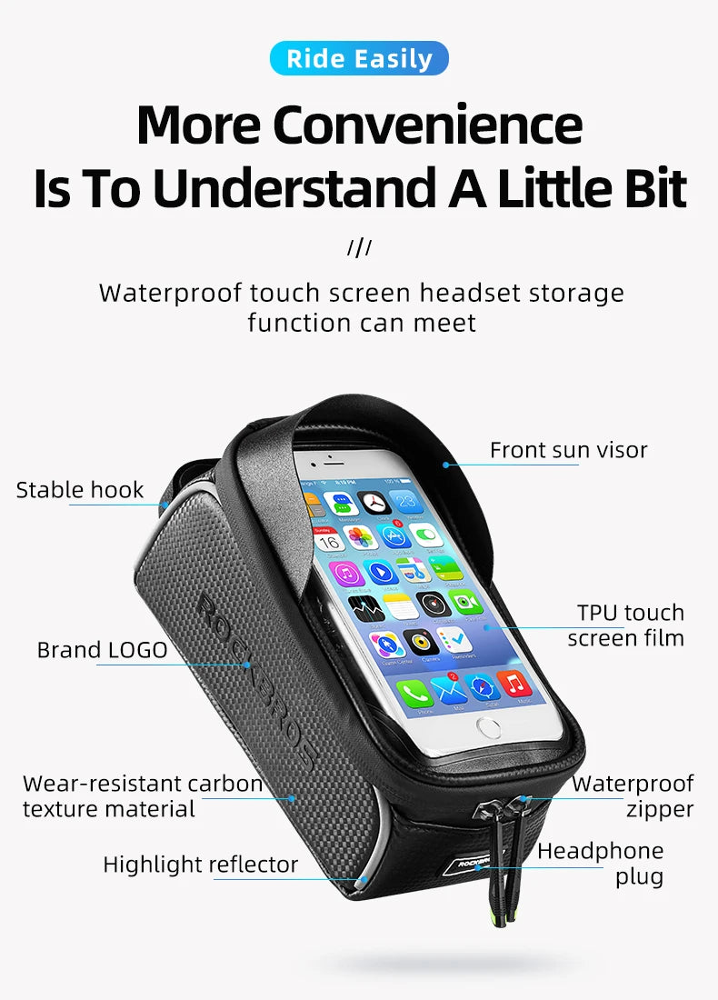 ROCKBROS Bicycle Bag Waterproof Touch Screen Cycling Bag