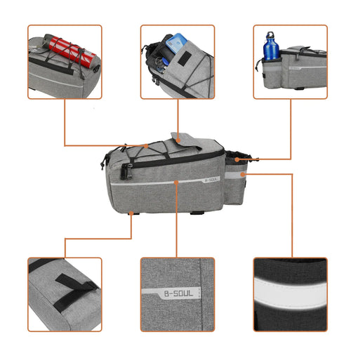 Electric folding rack bag for ground bikes