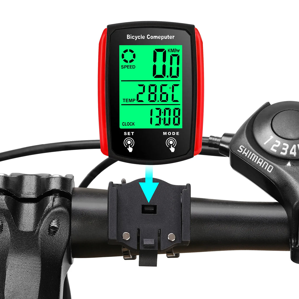 Bike Computer Bicycle Odometer LCD Screen Wired Cycling Speedometer Mountain Bike Speedo Meter Bike Accessories
