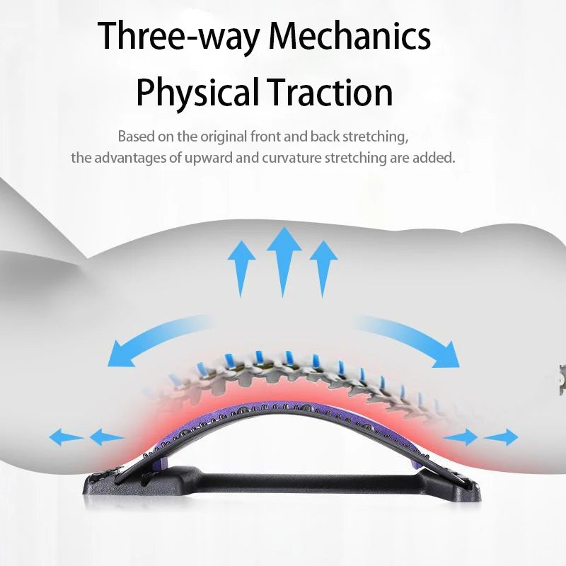 Back Stretcher for Back Pain Relief, Multi-Level Back Cracker Board, Lower and Upper Back Support for Herniated Disc