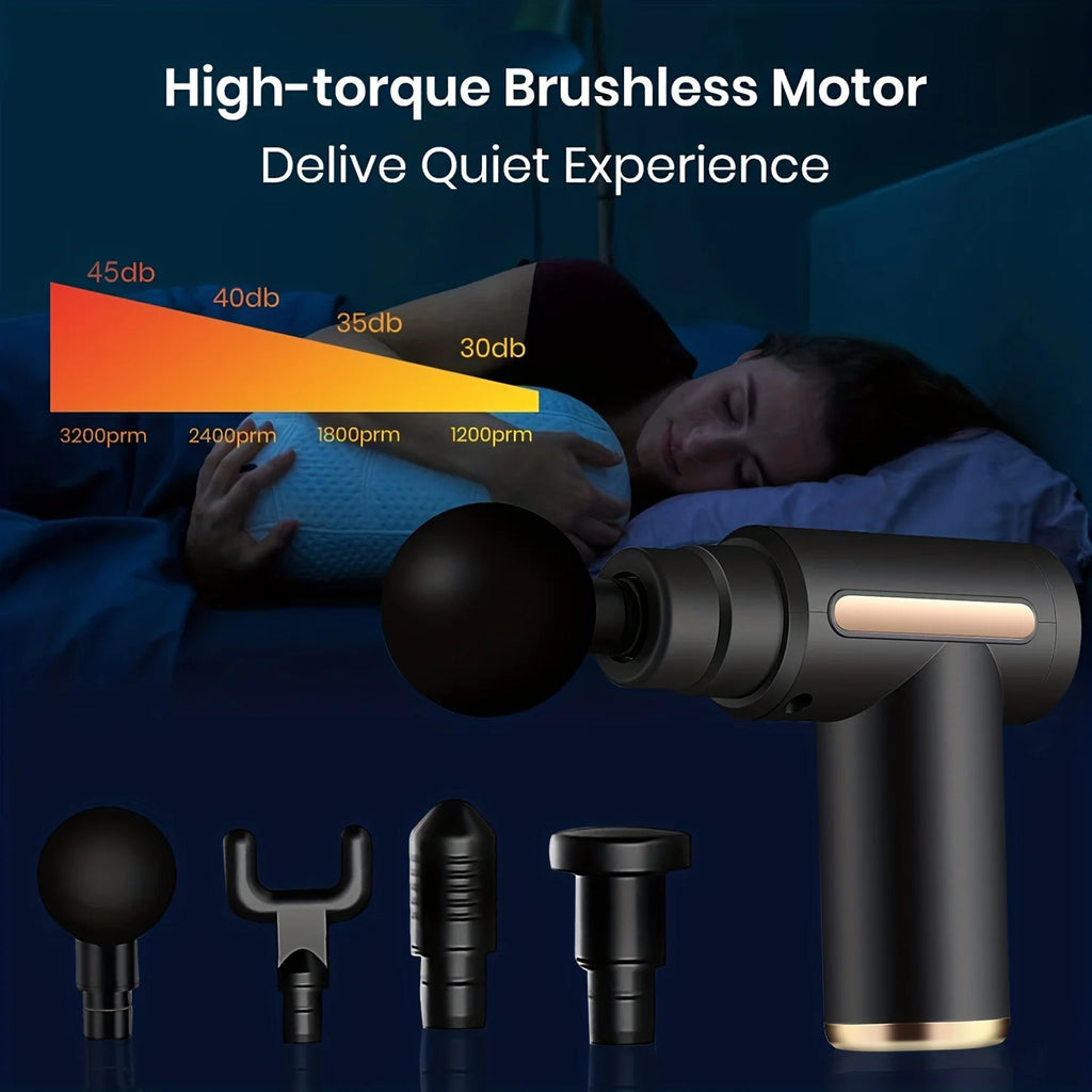 6/99 Speeds Massage Gun Deep Tissue, Back Massager Gun for Athletes Muscle Massage Gun for Body with 4/8 Massage Heads
