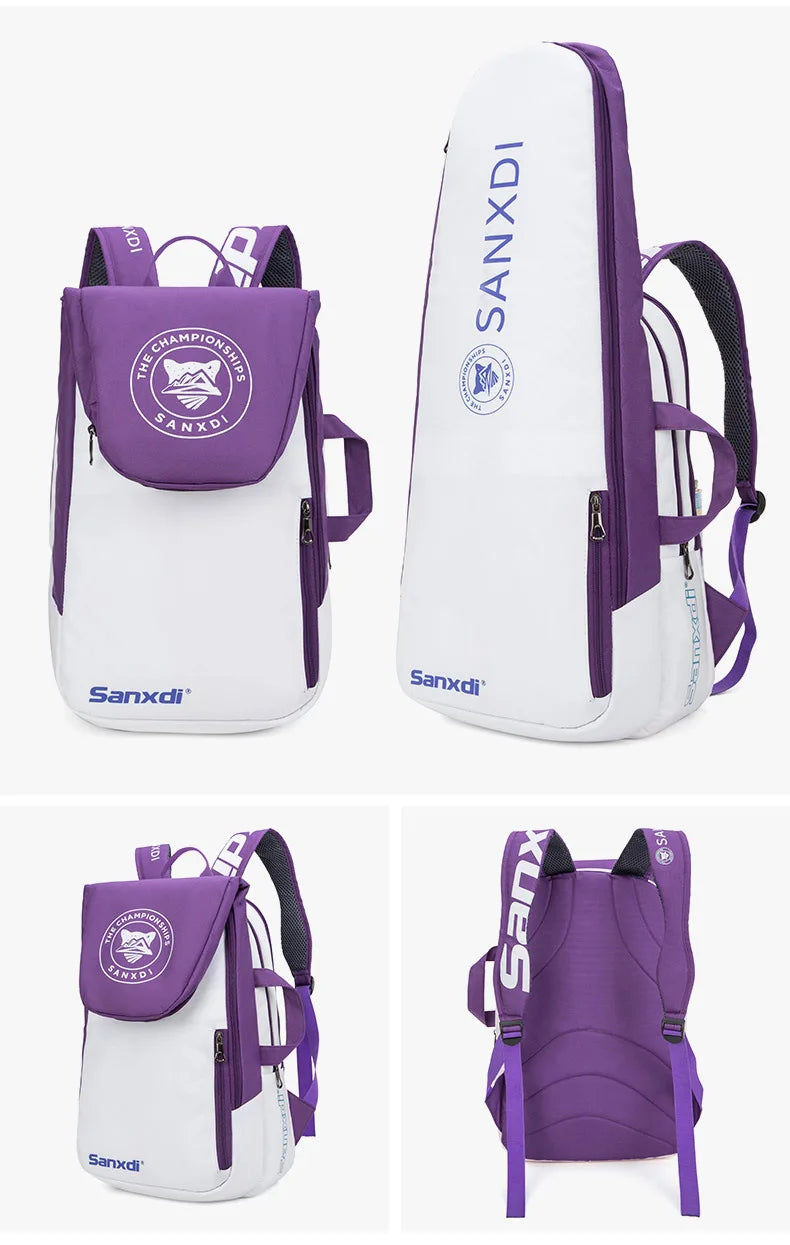 Tennis Paddle Backpack Waterproof Badminton Racket Bag Padel Racquetball Carrying Handbag Man Large Capacity Sport Bags Foldable