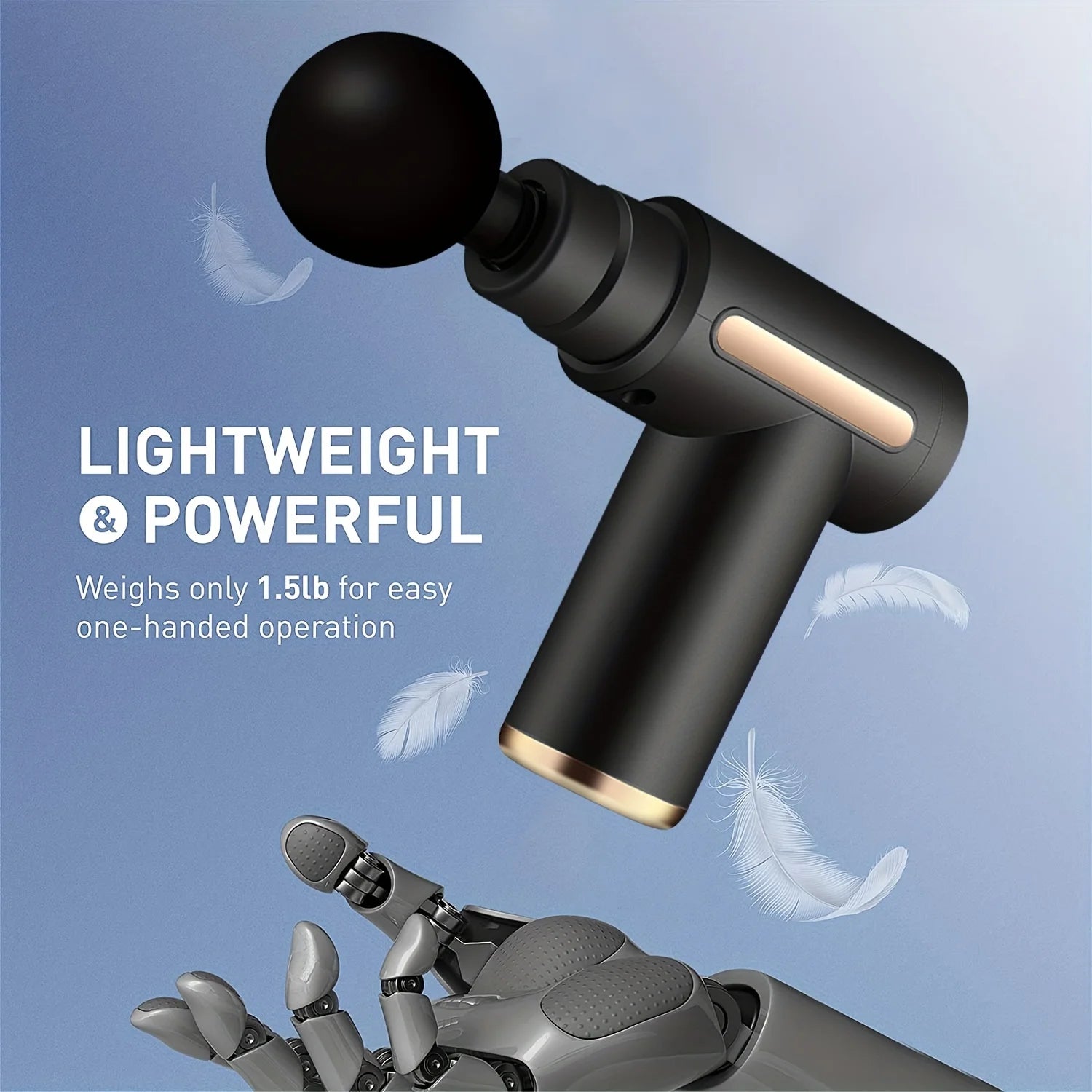 6/99 Speeds Massage Gun Deep Tissue, Back Massager Gun for Athletes Muscle Massage Gun for Body with 4/8 Massage Heads