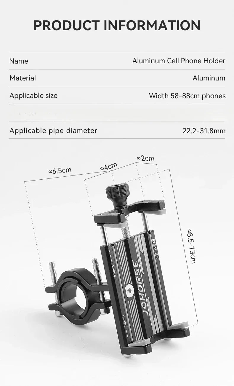 Phone Holder Motorcycle Electric Bicycle Smartphone CNC Aluminum Alloy Bracket Four Claws  Bike Phone Holder