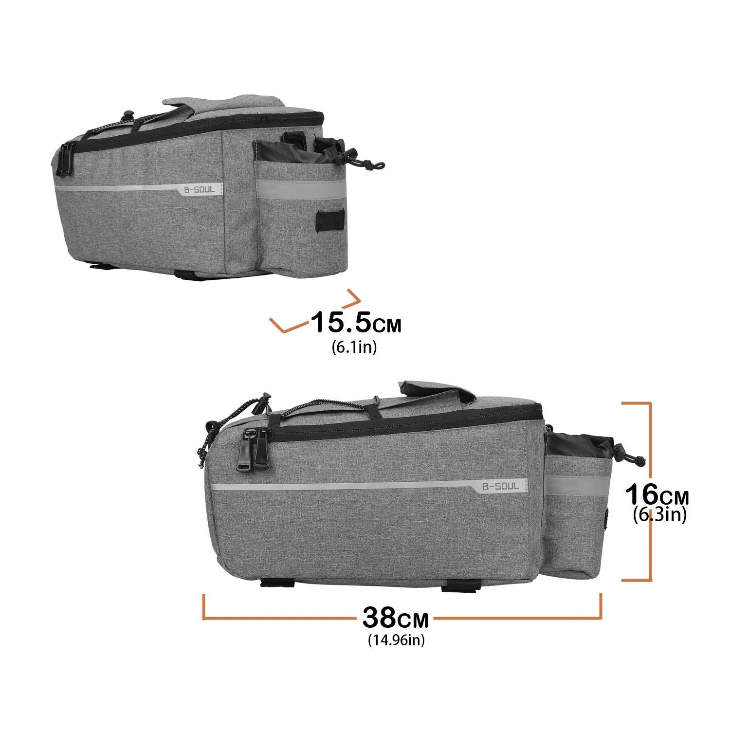 Electric folding rack bag for ground bikes