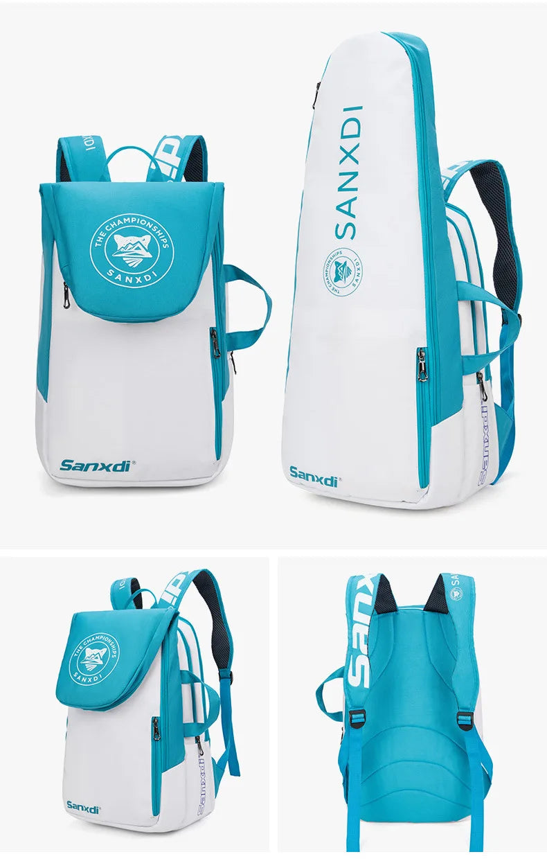Tennis Paddle Backpack Waterproof Badminton Racket Bag Padel Racquetball Carrying Handbag Man Large Capacity Sport Bags Foldable