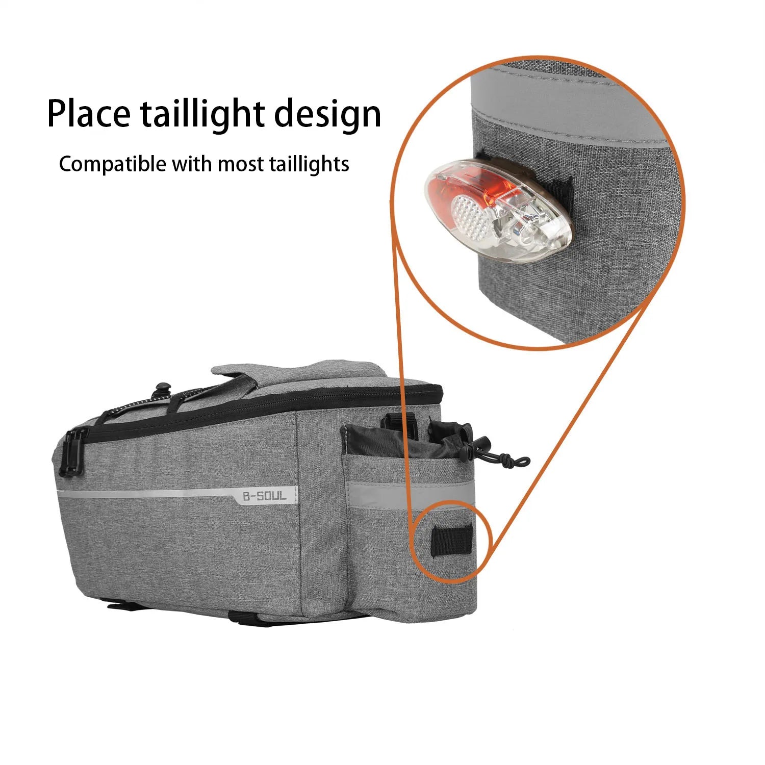 Electric folding rack bag for ground bikes